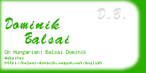 dominik balsai business card